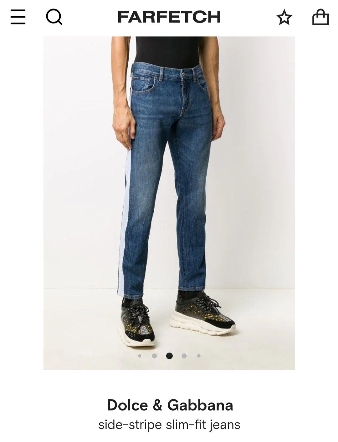 Dolce & Gabbana Slim-Fit Side Stripe Jeans