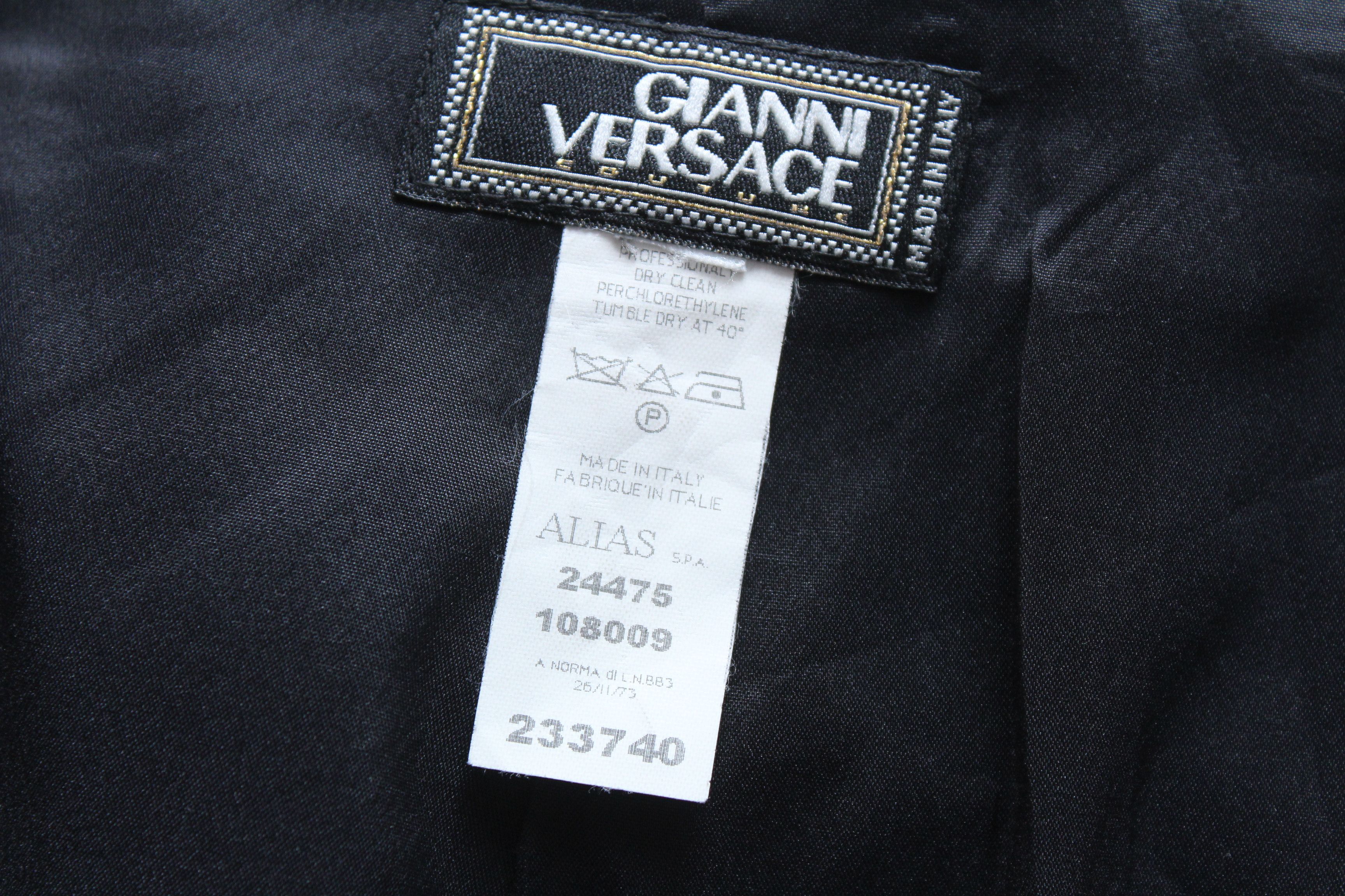 Versace Gianni Versace Skirt Black Womens Size 48 Made In Italy Rare Size 34" / US 12 / IT 48 - 9 Thumbnail
