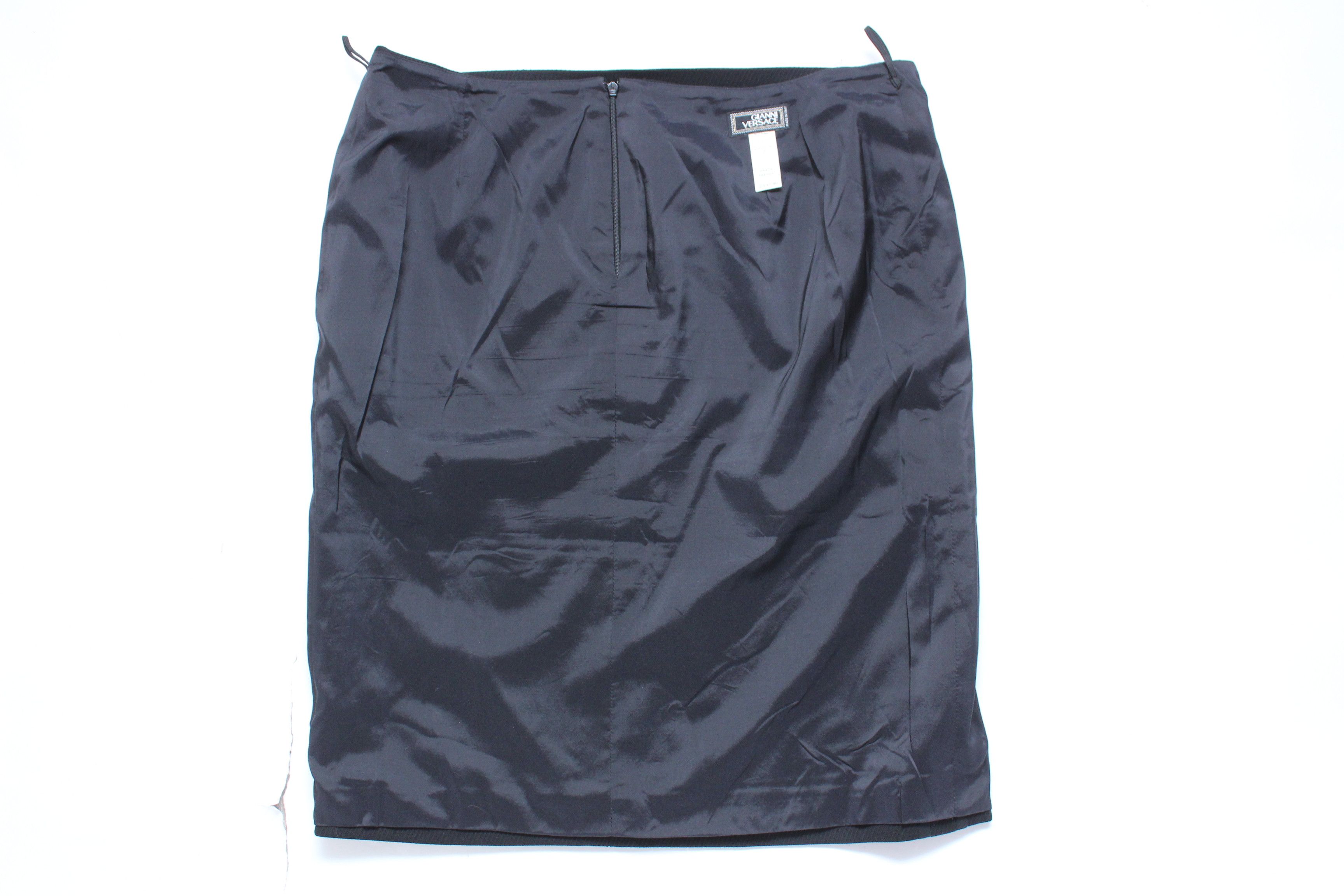 Versace Gianni Versace Skirt Black Womens Size 48 Made In Italy Rare Size 34" / US 12 / IT 48 - 8 Thumbnail