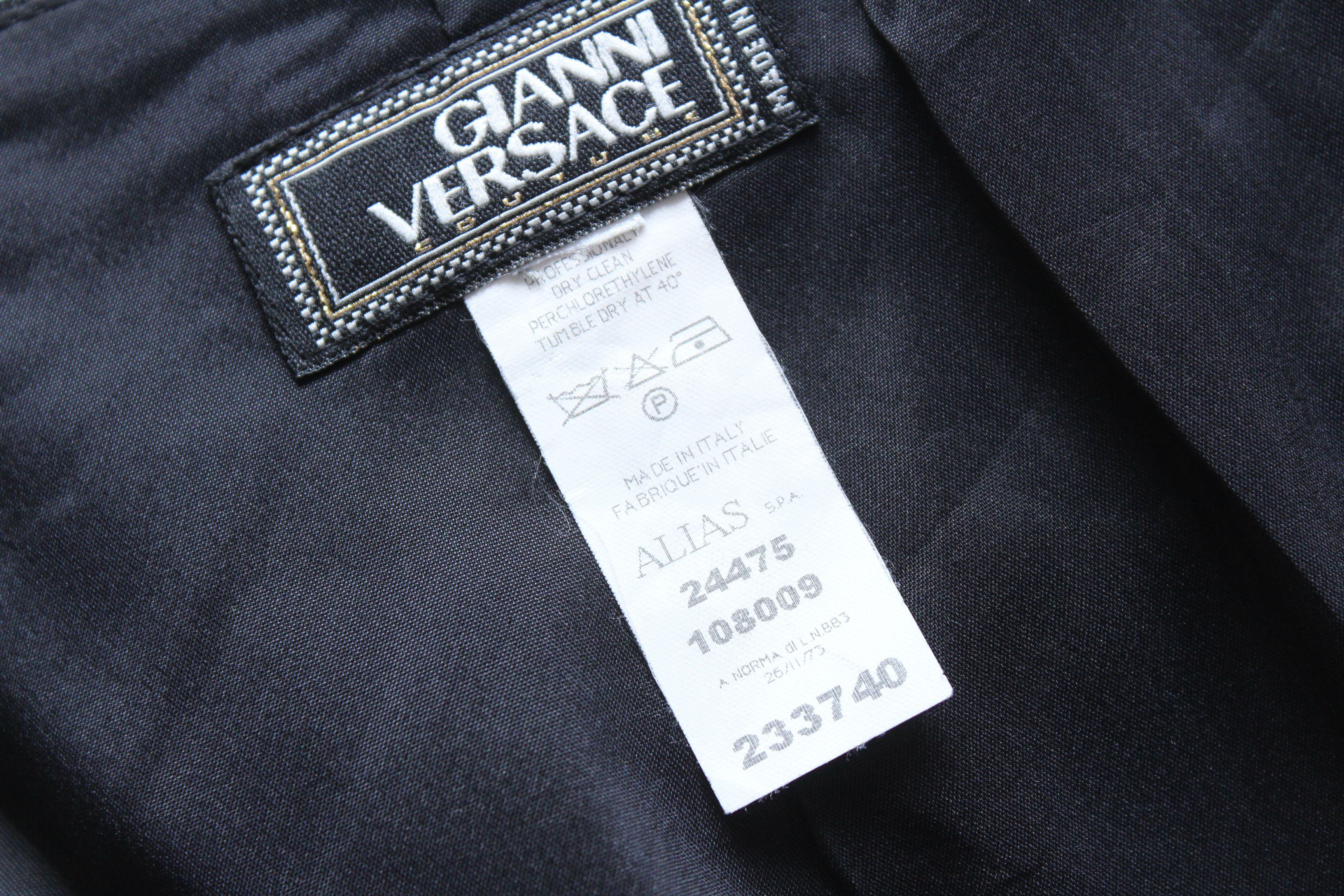 Versace Gianni Versace Skirt Black Womens Size 48 Made In Italy Rare Size 34" / US 12 / IT 48 - 10 Thumbnail