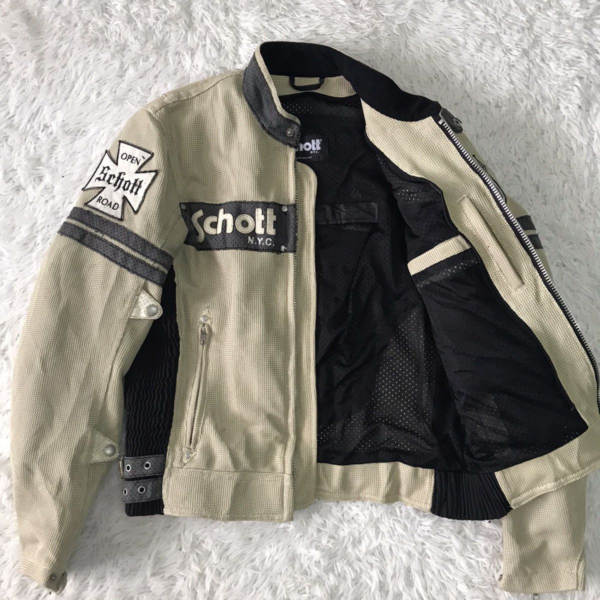 Schott 💥Steals💥Schott NYC Rider Motocycle Jacket Size US M / EU 48-50 / 2 - 18 Thumbnail