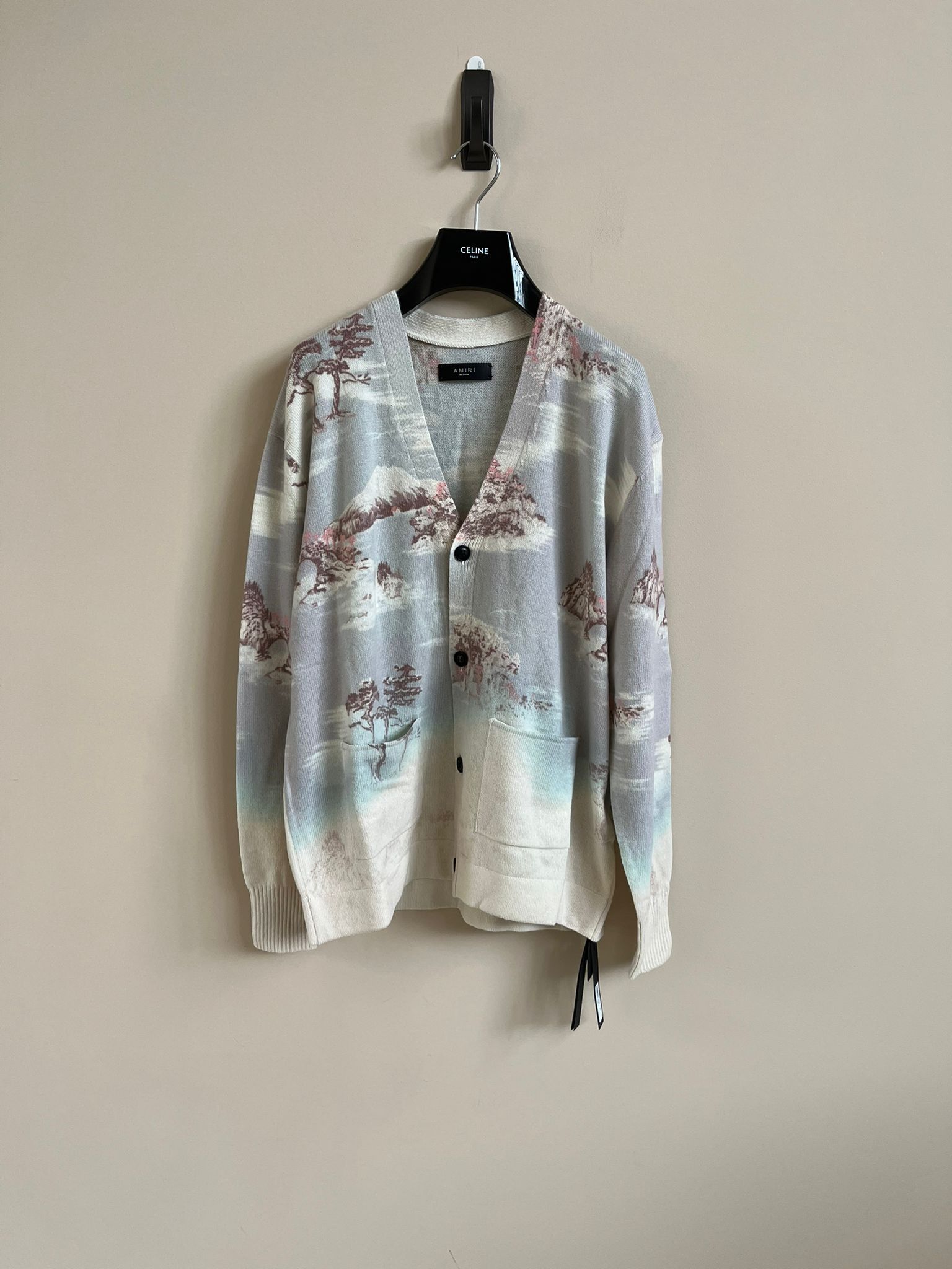 Amiri Bleached Print Aloha Cardigan in Cyan Size US S / EU 44-46 / 1 - 2 Thumbnail