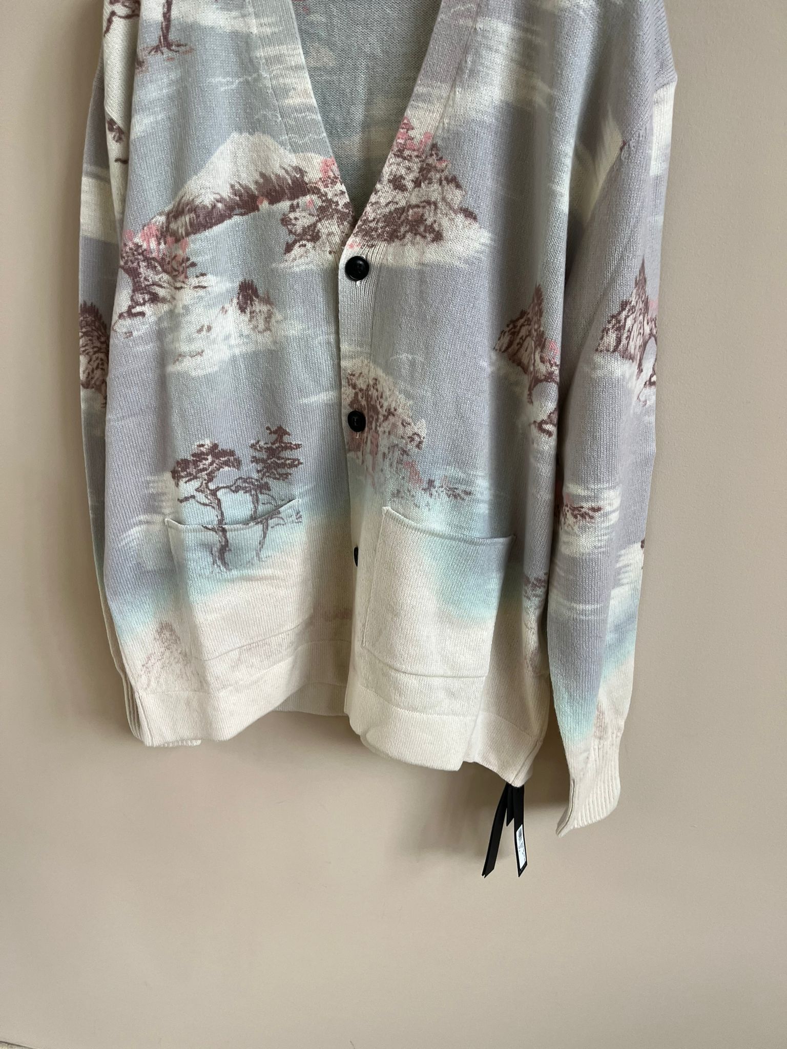 Amiri Bleached Print Aloha Cardigan in Cyan Size US S / EU 44-46 / 1 - 7 Thumbnail