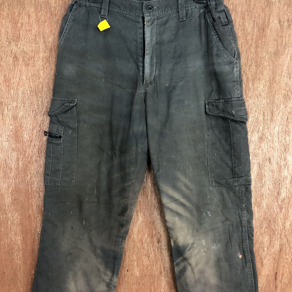 Faded Glory × Japanese Brand Evolution faded Grey Multipocket Cargo Pants #2636 Size US 28 / EU 44 - 4 Thumbnail
