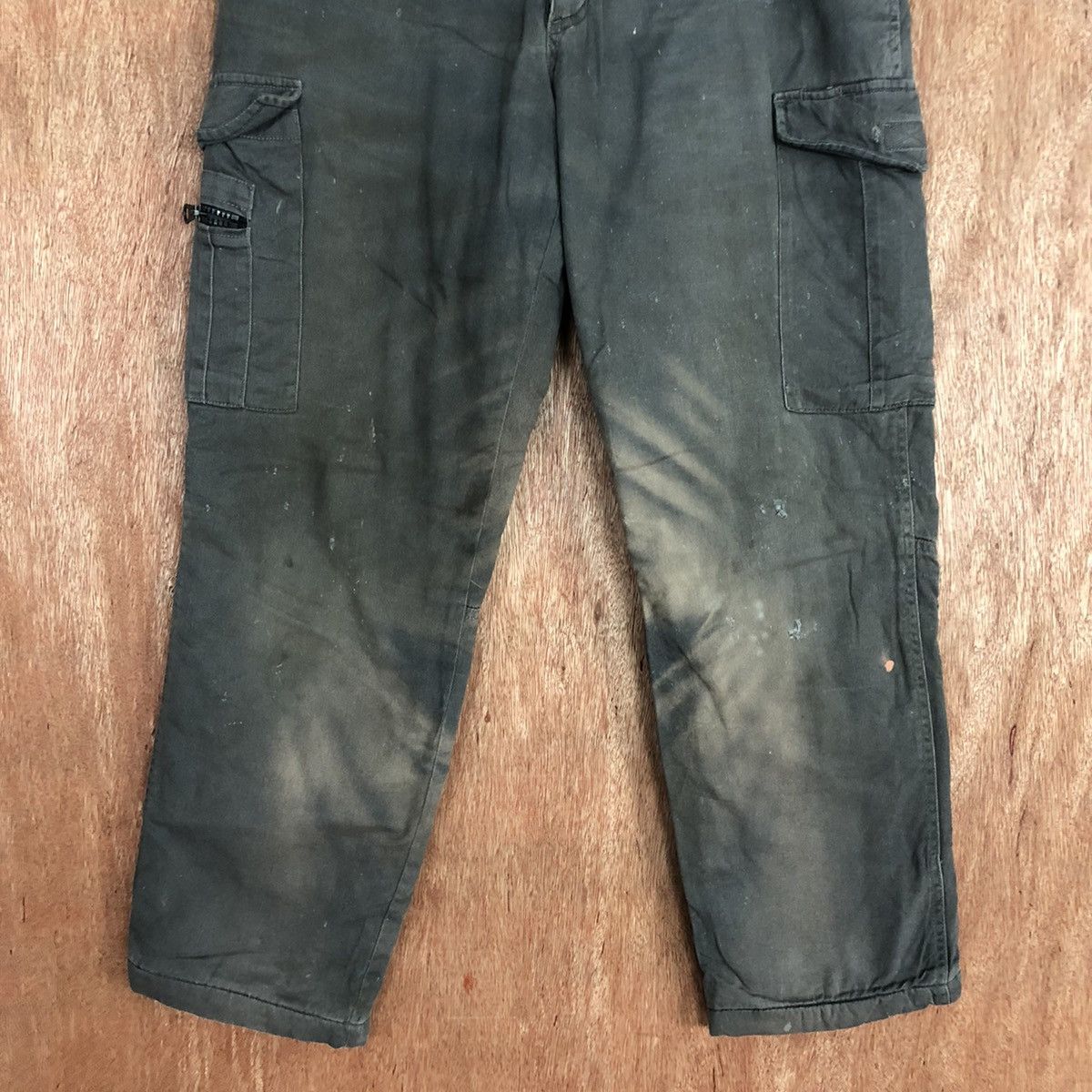 Faded Glory × Japanese Brand Evolution faded Grey Multipocket Cargo Pants #2636 Size US 28 / EU 44 - 3 Thumbnail