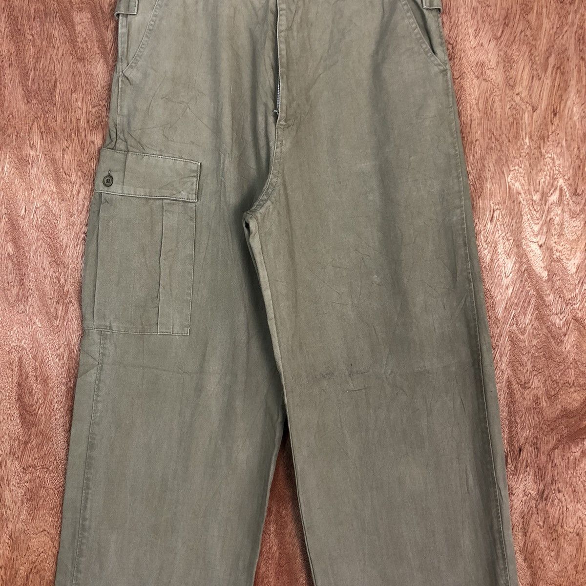 Japanese Brand DLL Yokohama staff worker Grey Multipocket Cargo Pants #c893 Size US 30 / EU 46 - 4 Thumbnail