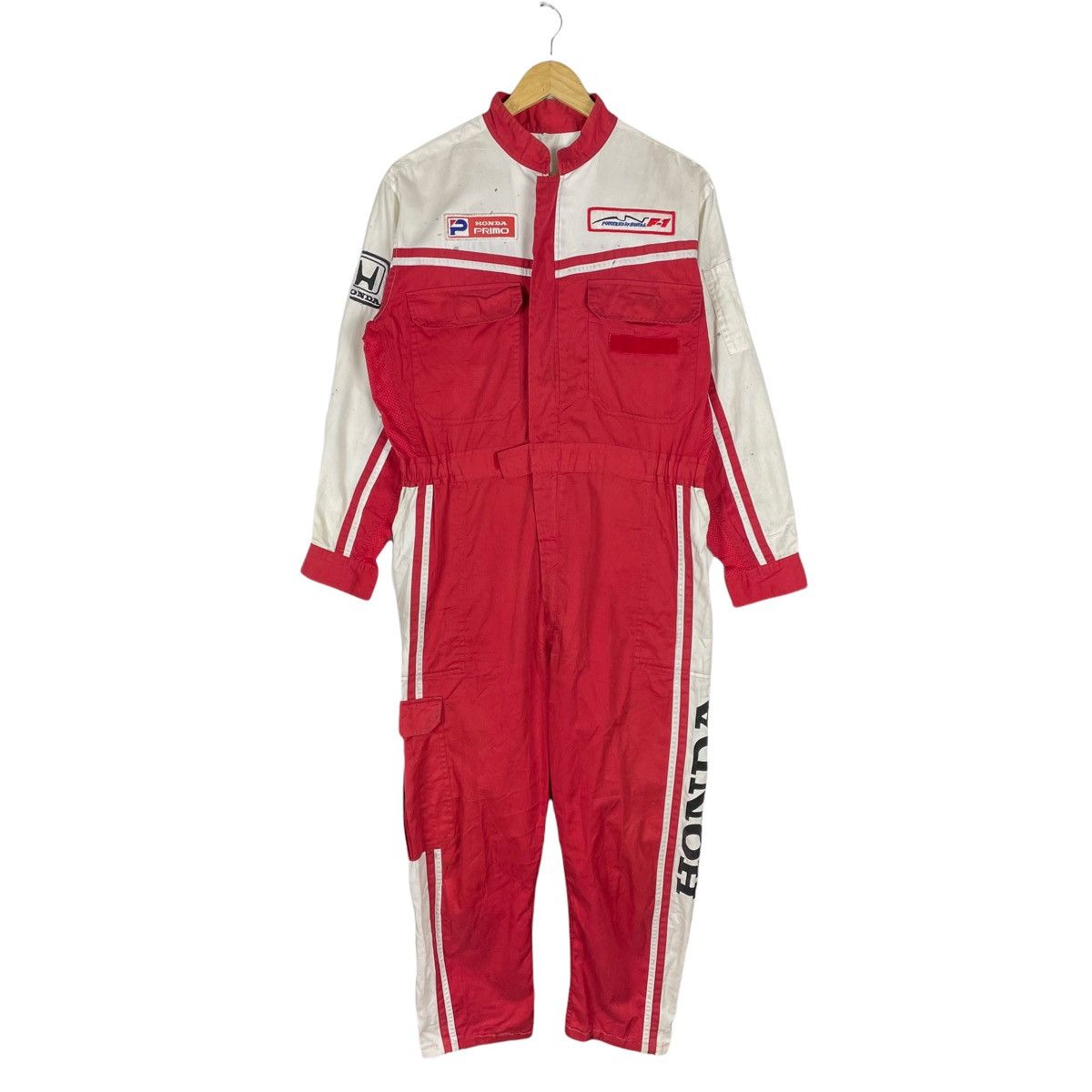 Honda × Japanese Brand × Vintage 🔥HONDA Primo Motorsport Overalls Jumpsuit Size US 30 / EU 46 - 2 Thumbnail