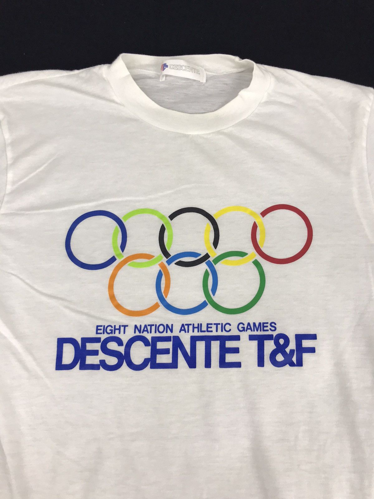 Descente Vintage Descente T&F Eight Nation Athletic Game Logo Tee Size S / US 4 / IT 40 - 2 Thumbnail