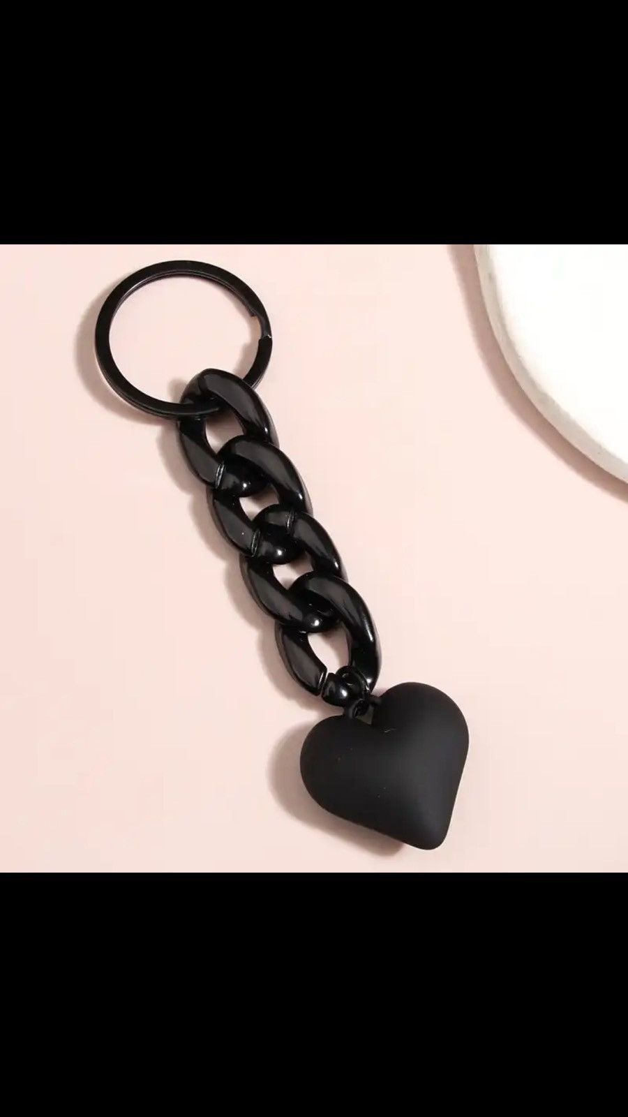Other Heart keychain acrylic plastic link chain key ring Size ONE SIZE - 1 Thumbnail
