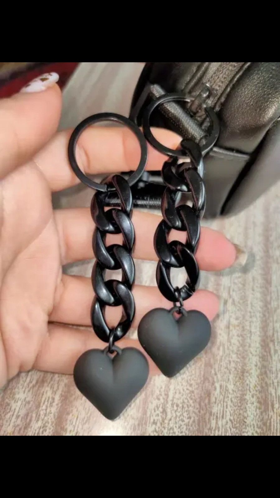Other Heart keychain acrylic plastic link chain key ring Size ONE SIZE - 2 Thumbnail