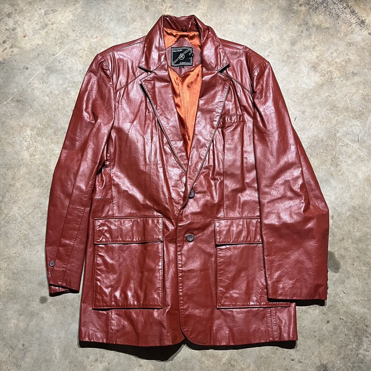 最安値に挑戦！ Genuine Leather × Leather Jacket × Vintage Vintage 80s Lance ジャケット・アウター