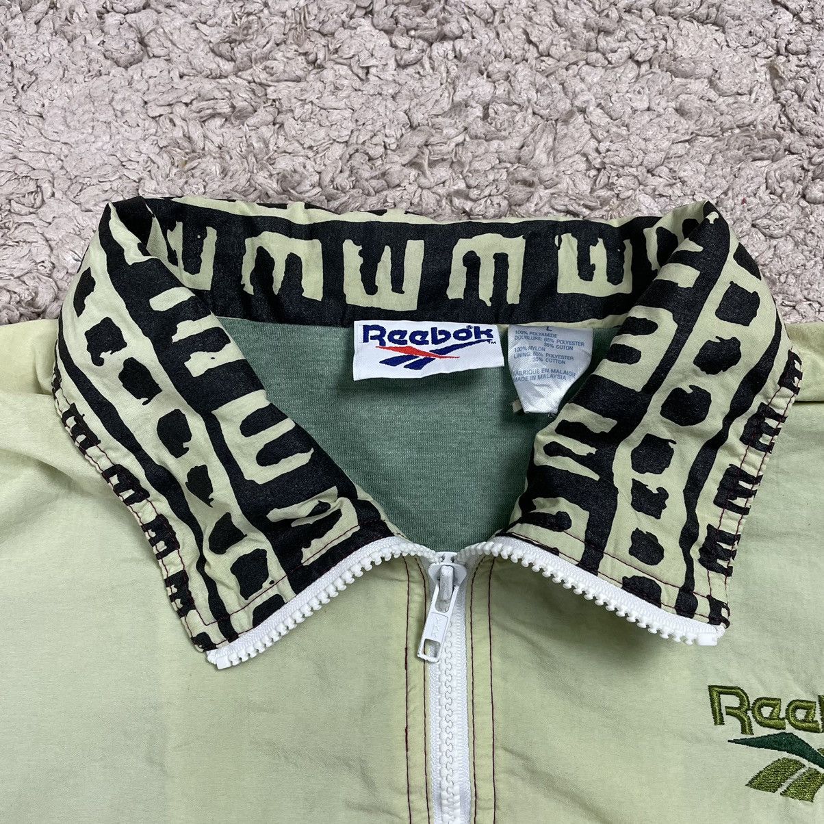 Japanese Brand × Reebok × Vintage Vintage Reebok Nice Design Zipper Jacket Size US L / EU 52-54 / 3 - 8 Thumbnail
