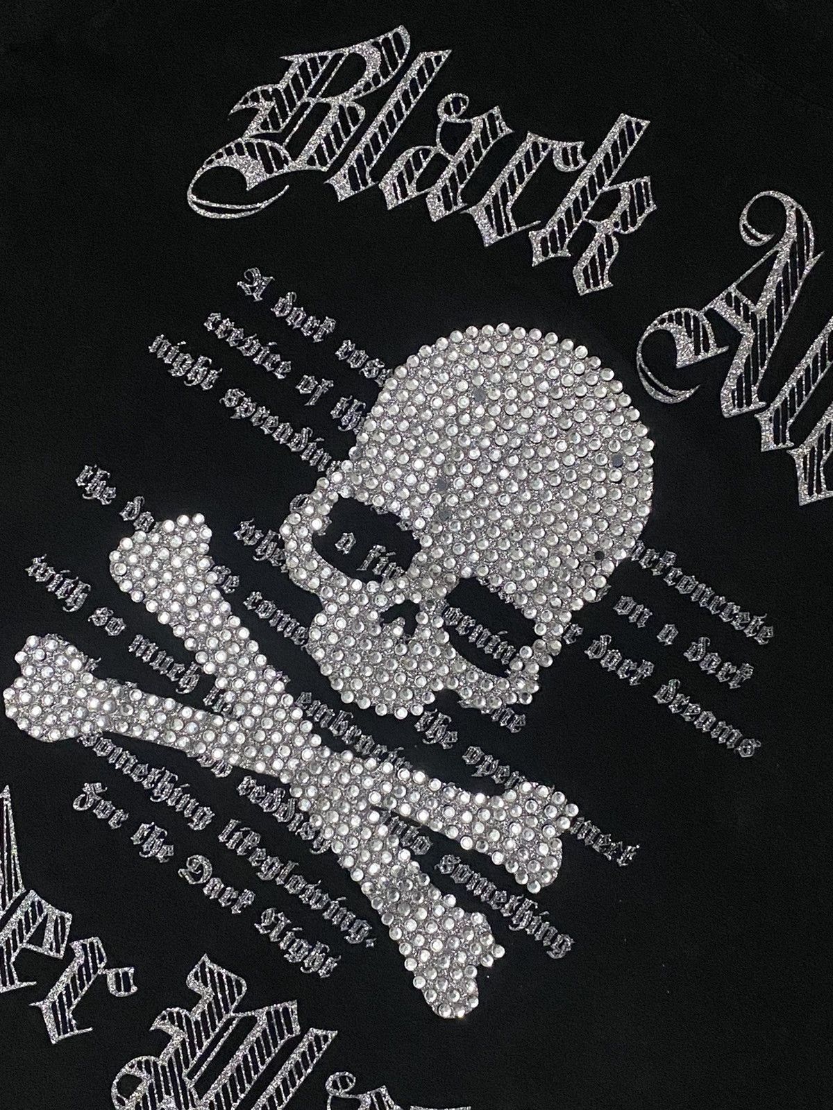 If Six Was Nine Japan Night Rider Skulls Bones Design With Quote Black Alert Size US M / EU 48-50 / 2 - 5 Thumbnail