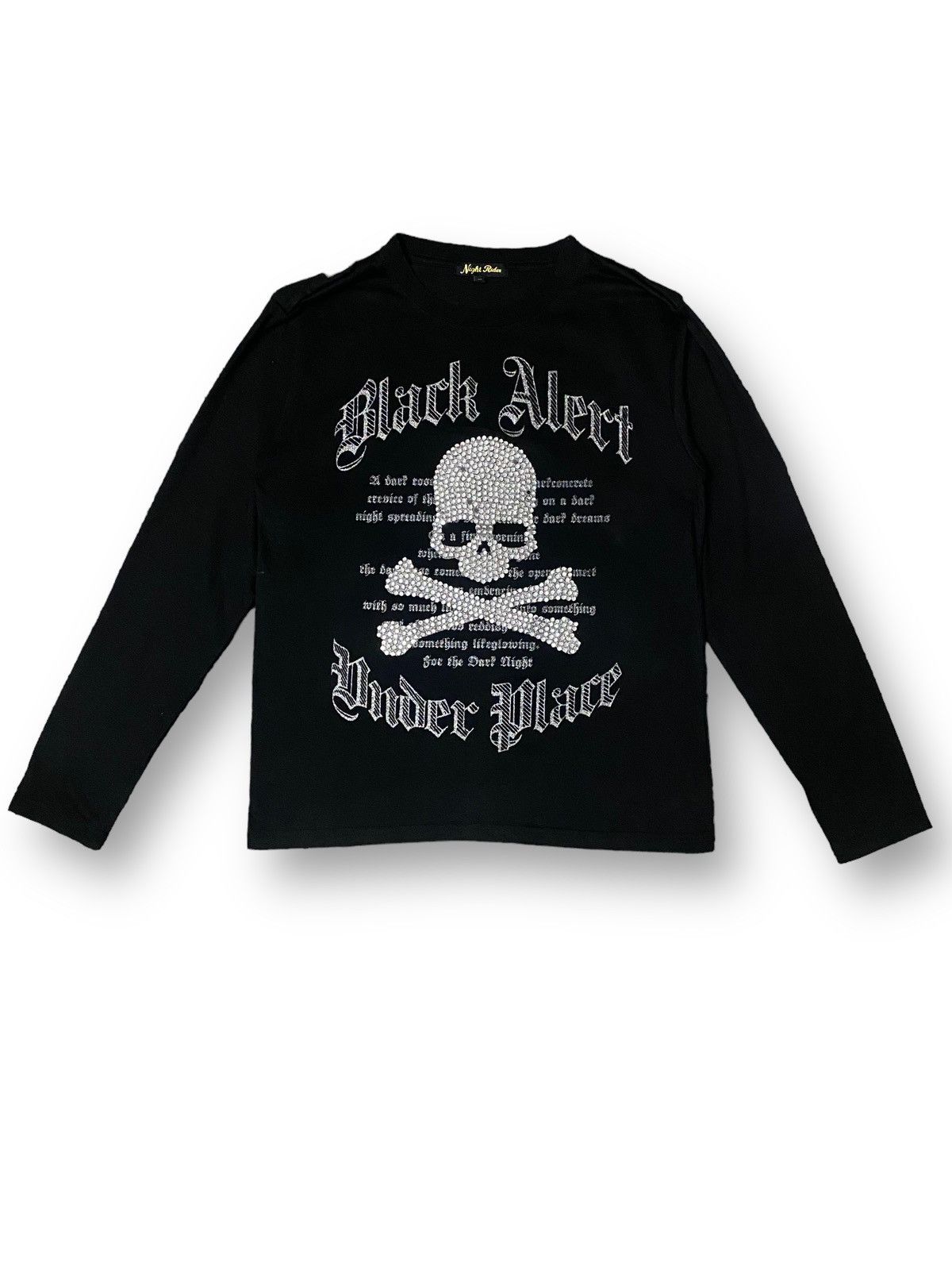 If Six Was Nine Japan Night Rider Skulls Bones Design With Quote Black Alert Size US M / EU 48-50 / 2 - 1 Thumbnail