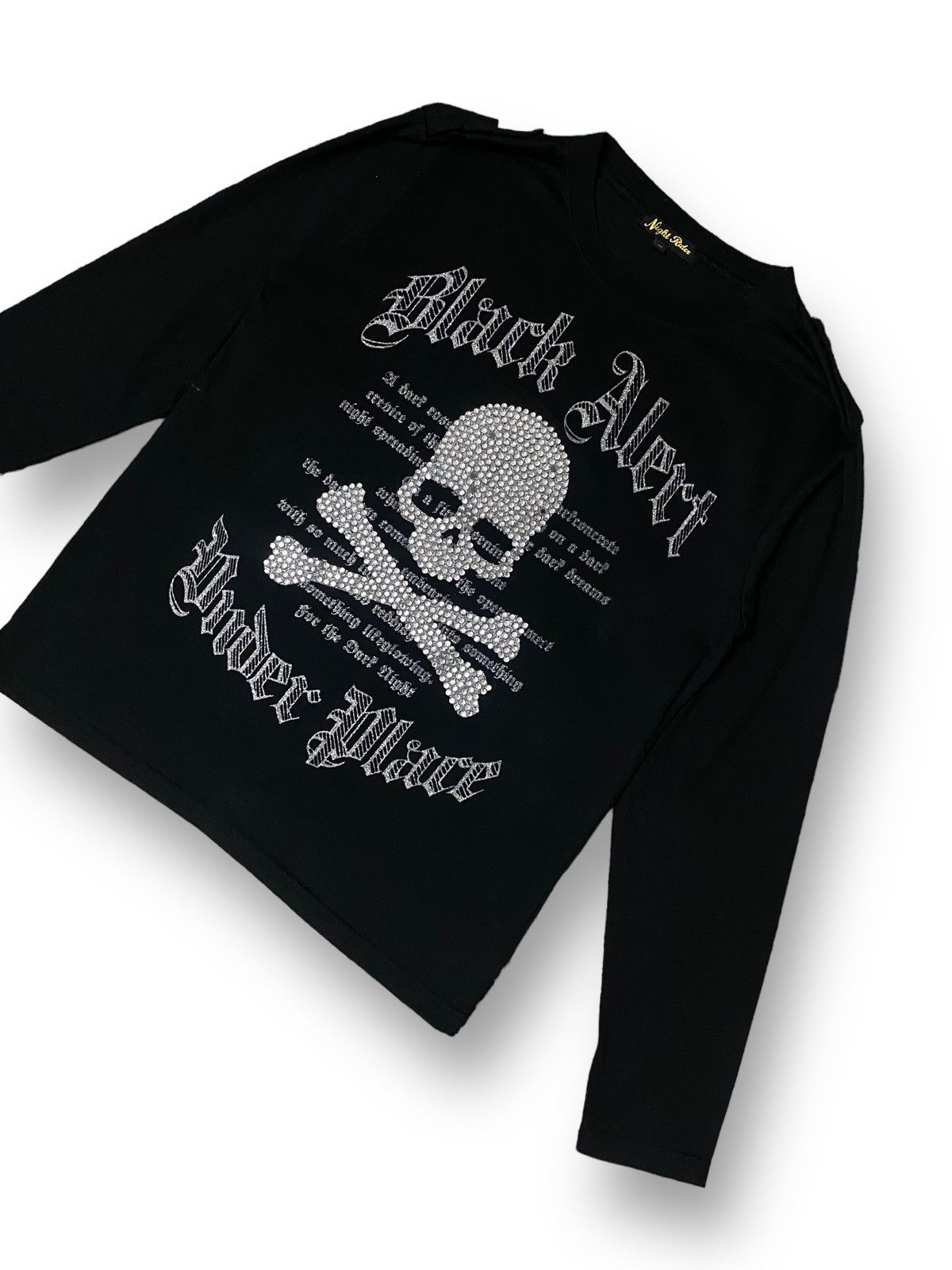 If Six Was Nine Japan Night Rider Skulls Bones Design With Quote Black Alert Size US M / EU 48-50 / 2 - 3 Thumbnail