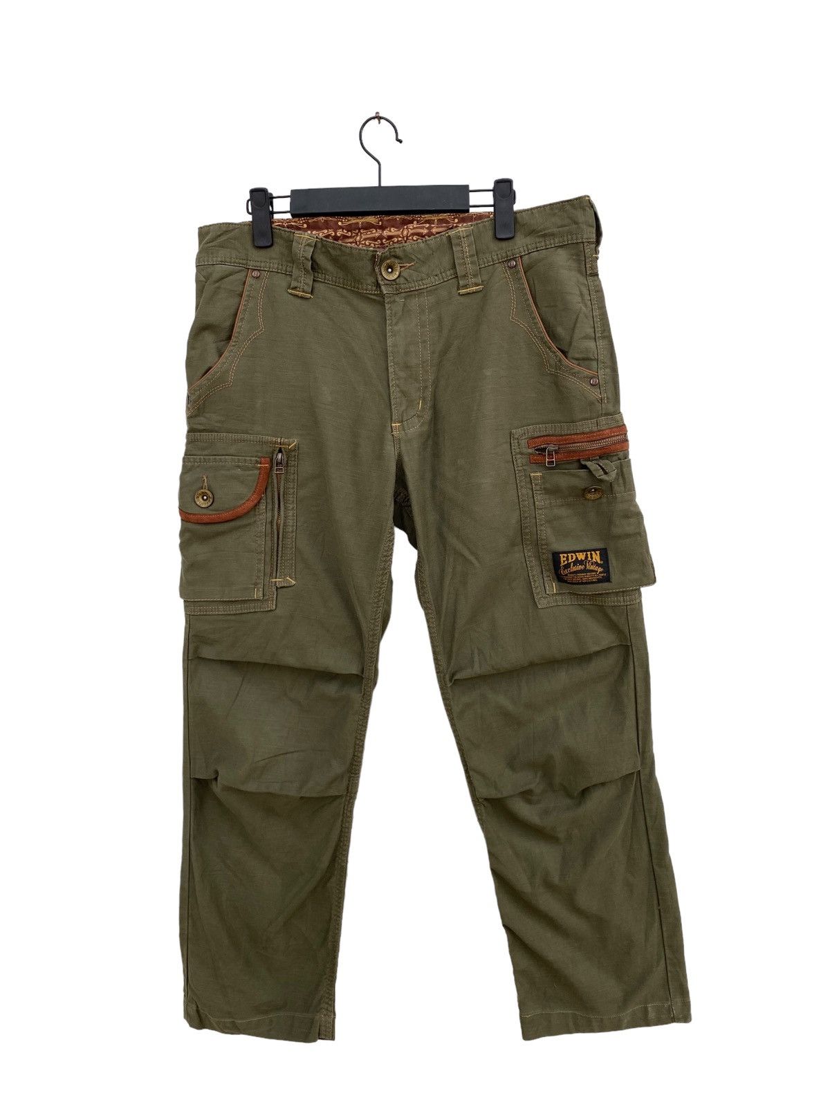 image of Edwin Exclusive Vintage Utility Trousers Cargo Pant in Green, Men's (Size 34)