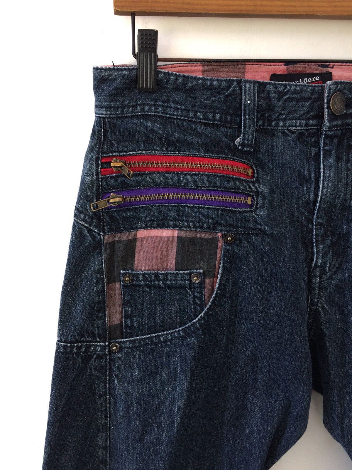 Indigo japanese brand Sorridere indigo Full zipper Denim Pants Size US 31 - 4 Thumbnail