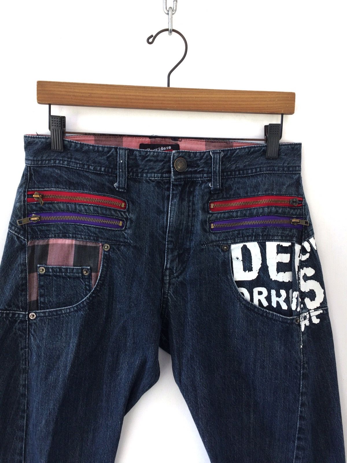 Indigo japanese brand Sorridere indigo Full zipper Denim Pants Size US 31 - 2 Thumbnail