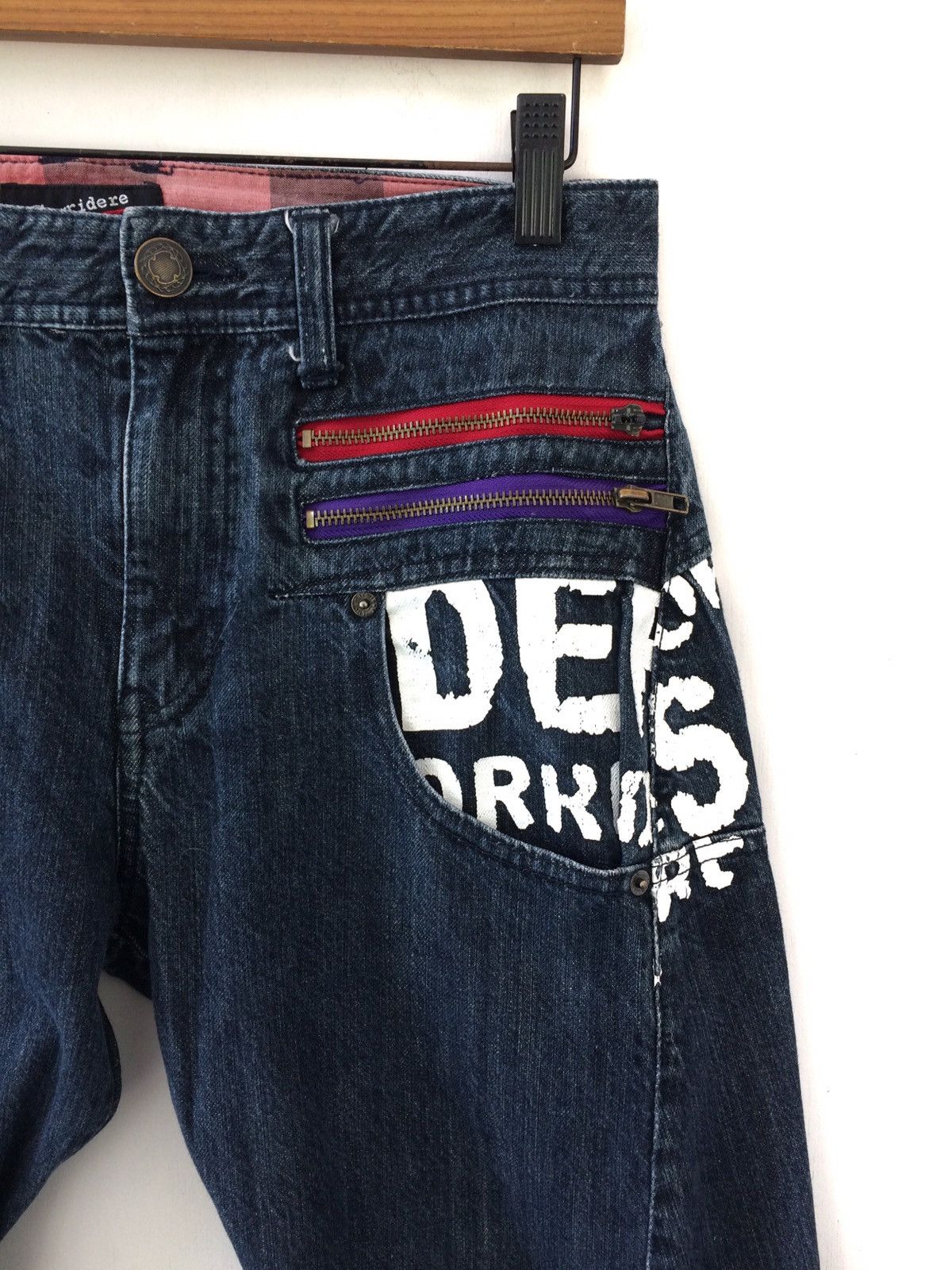 Indigo japanese brand Sorridere indigo Full zipper Denim Pants Size US 31 - 3 Thumbnail