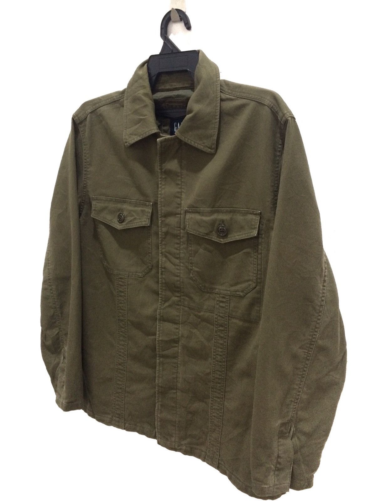 Gap Vintage Gap Double Pocket Olive Green Button Up Jacket Size US M / EU 48-50 / 2 - 3 Thumbnail