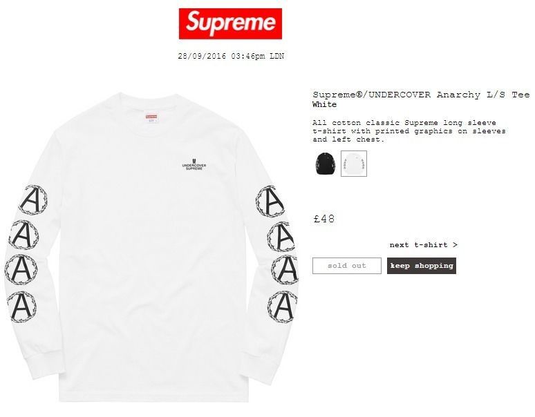 Supreme Supreme Undercover Anarchy LS Tee | Grailed