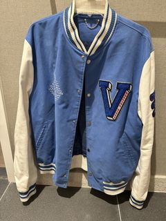 Louis Vuitton blue Embroidered Varsity Jacket