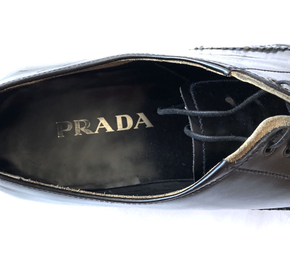 Prada Prada Deconstructed Leather Brogue Shoes Toe Cap Size US 10.5 / EU 43-44 - 7 Thumbnail