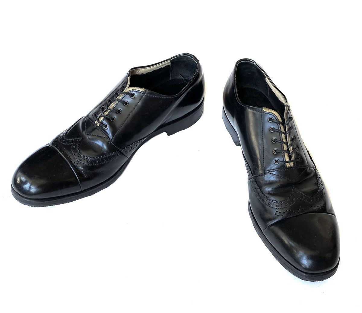 Prada Prada Deconstructed Leather Brogue Shoes Toe Cap Size US 10.5 / EU 43-44 - 4 Thumbnail
