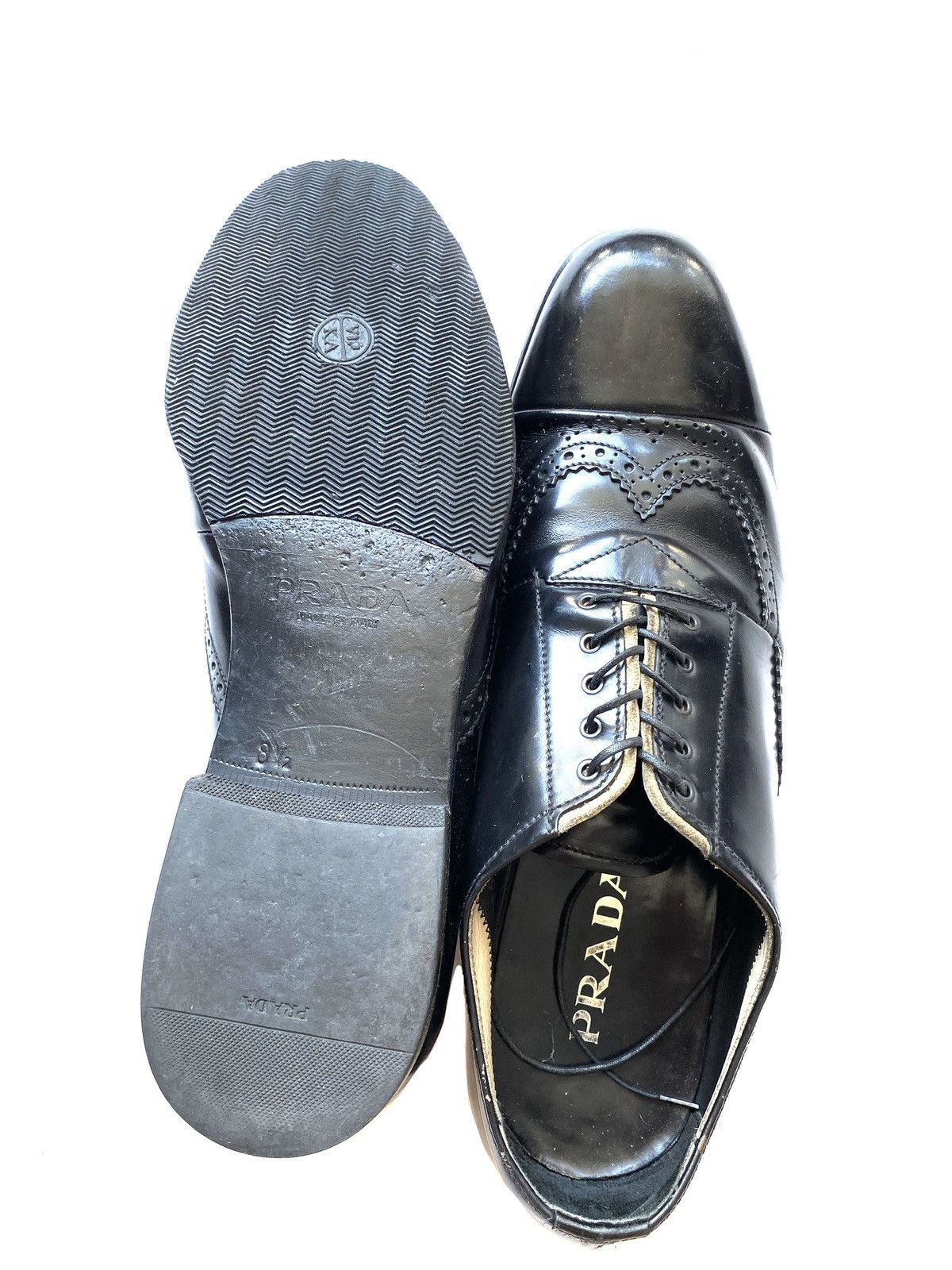 Prada Prada Deconstructed Leather Brogue Shoes Toe Cap Size US 10.5 / EU 43-44 - 5 Thumbnail