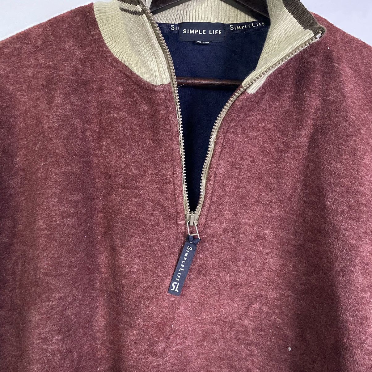 Japanese Brand × Vintage Vintage‼️Japanese Brand Simple Life Fleece Half Zip Size US XL / EU 56 / 4 - 6 Thumbnail