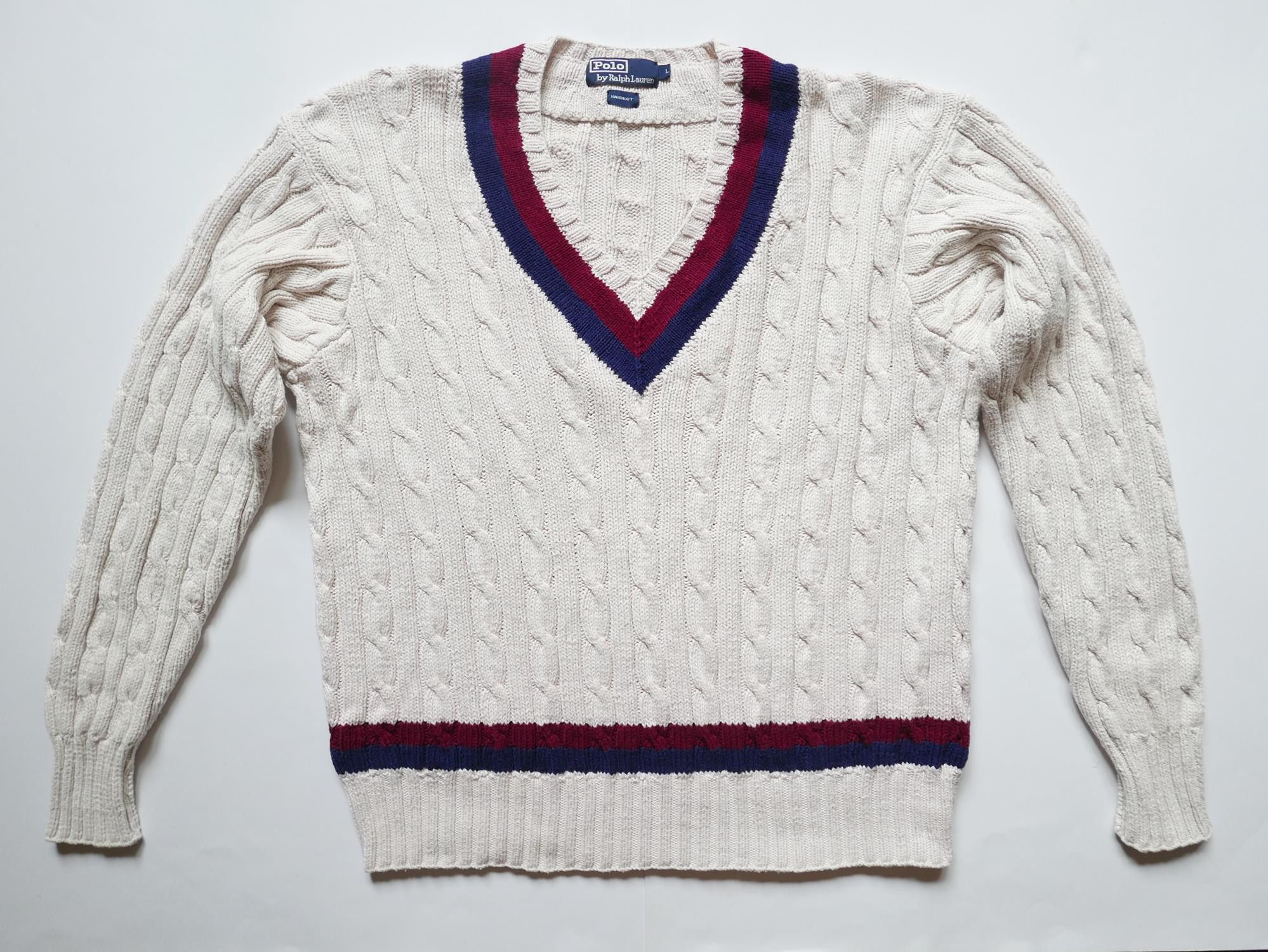 Polo Ralph Lauren Polo Ralph Lauren Sweater Cable Cricket Tennis Handknit L Size US L / EU 52-54 / 3 - 1 Thumbnail