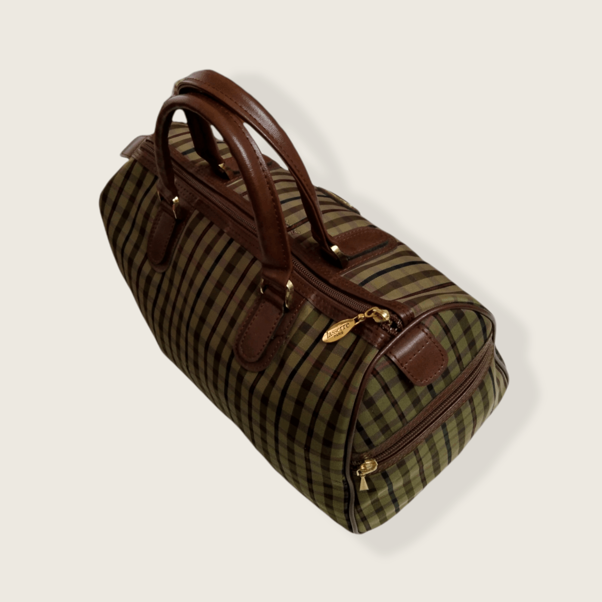 Designer × Other × Vintage VINTAGE LASSERRE PARIS CHECKERED BOSTON BAG Size ONE SIZE - 12 Thumbnail