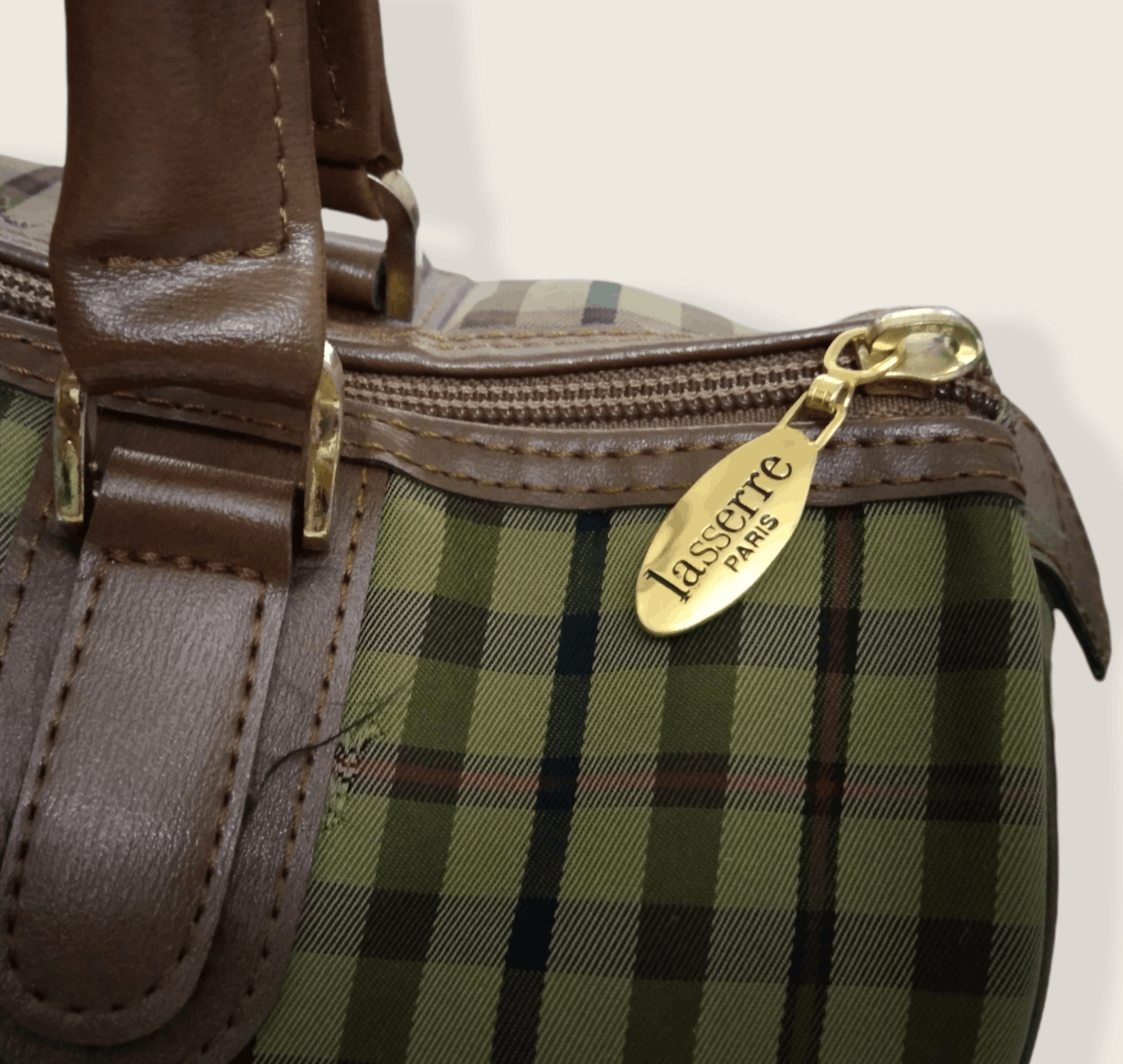 Designer × Other × Vintage VINTAGE LASSERRE PARIS CHECKERED BOSTON BAG Size ONE SIZE - 14 Thumbnail