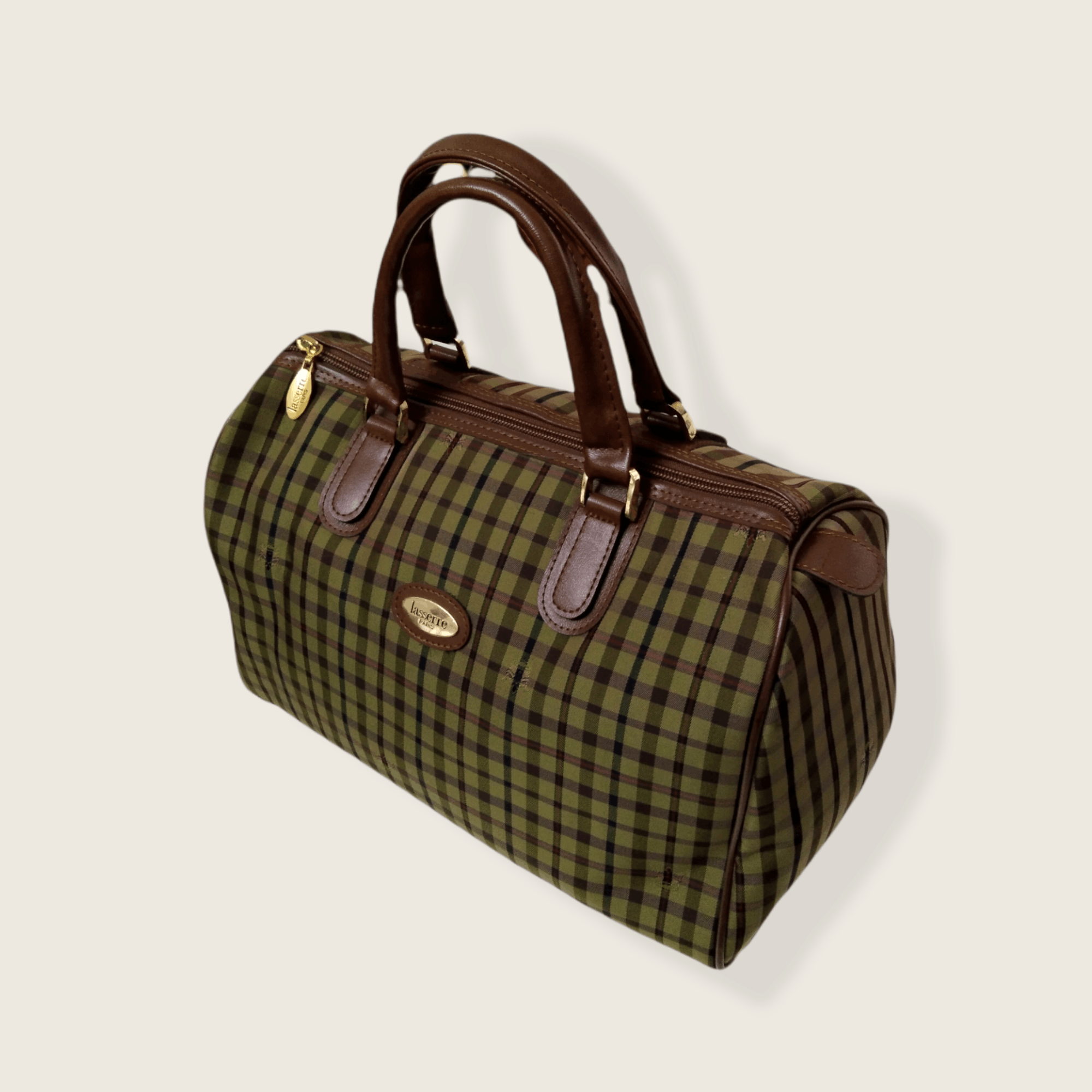 Designer × Other × Vintage VINTAGE LASSERRE PARIS CHECKERED BOSTON BAG Size ONE SIZE - 8 Thumbnail