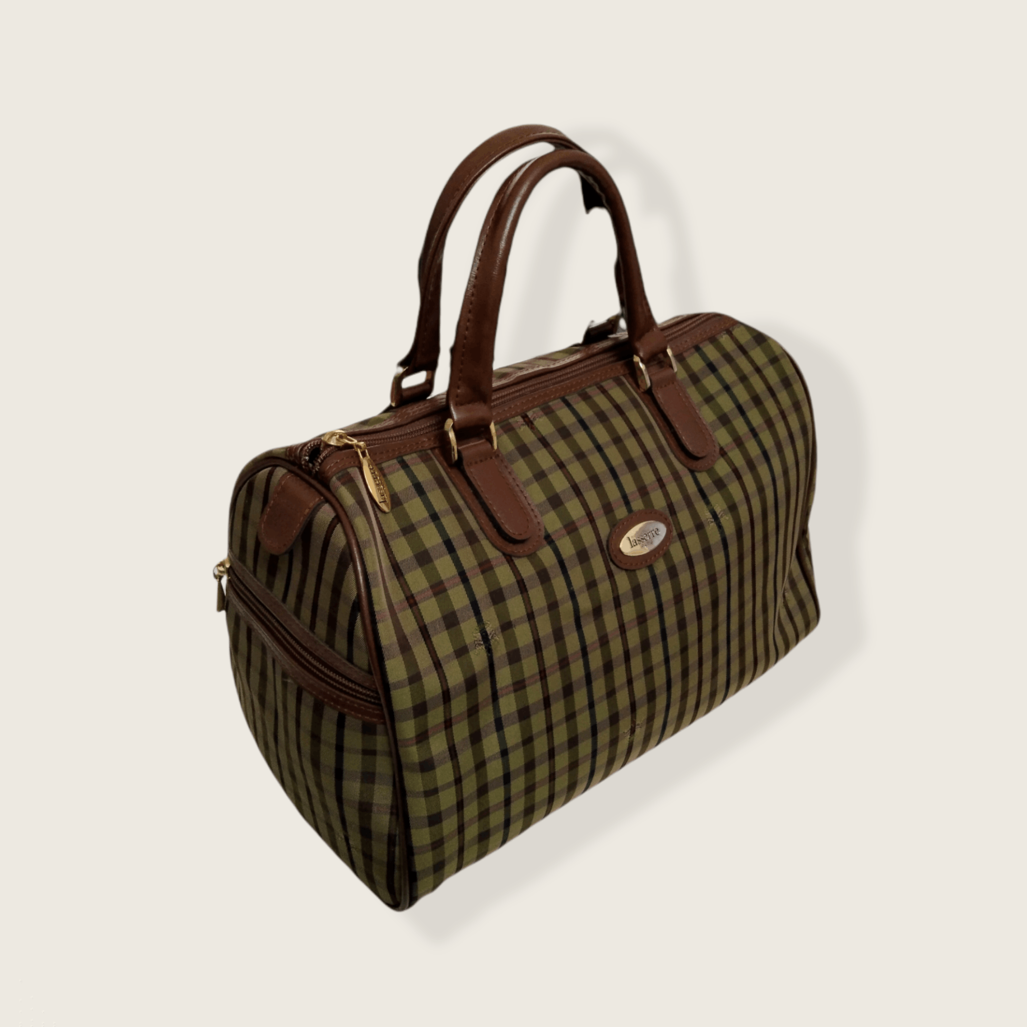 Designer × Other × Vintage VINTAGE LASSERRE PARIS CHECKERED BOSTON BAG Size ONE SIZE - 7 Thumbnail