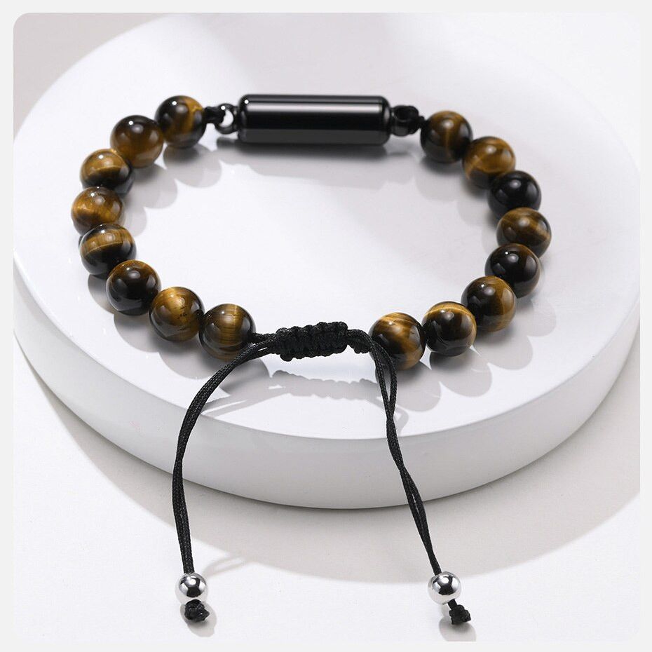 Vintage Tiger Eye Beads Chain Wristband Size ONE SIZE - 3 Thumbnail