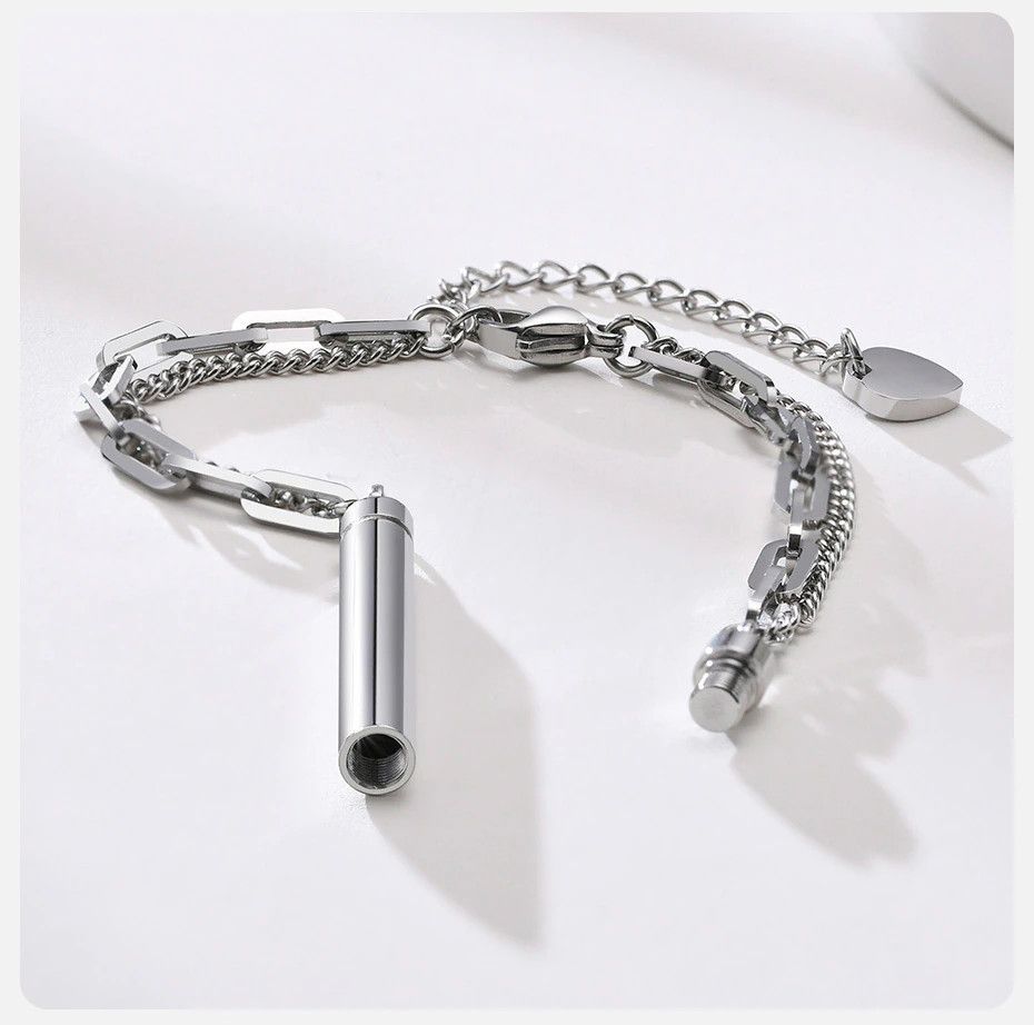 Jewelry Stainless Steel Openable Tube Bracelet Size ONE SIZE - 2 Thumbnail