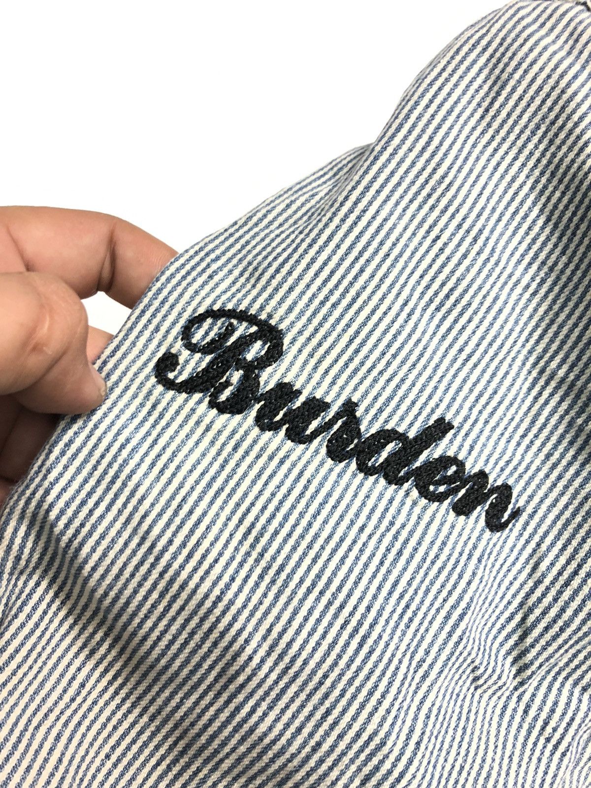 Japanese Brand BURDEN BORN TO RIDE HICKORY QUILTED INNER BUTTON JACKET Size US M / EU 48-50 / 2 - 3 Thumbnail