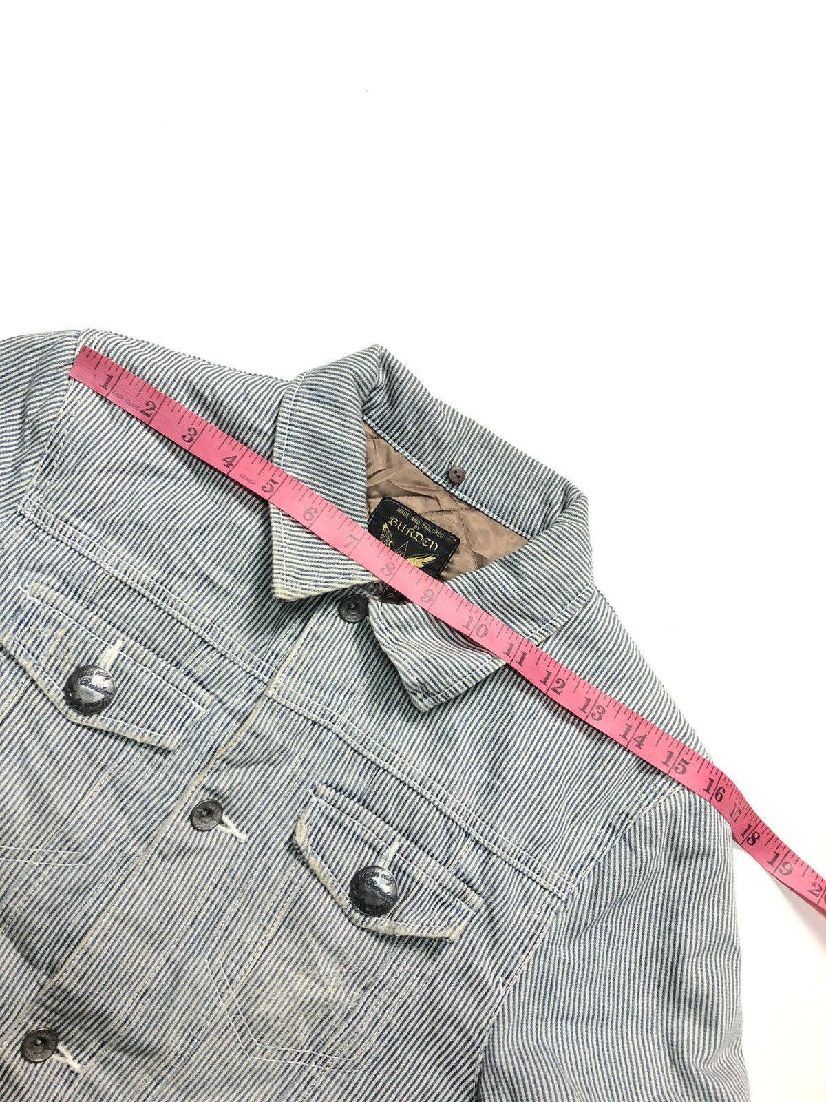 Japanese Brand BURDEN BORN TO RIDE HICKORY QUILTED INNER BUTTON JACKET Size US M / EU 48-50 / 2 - 11 Thumbnail