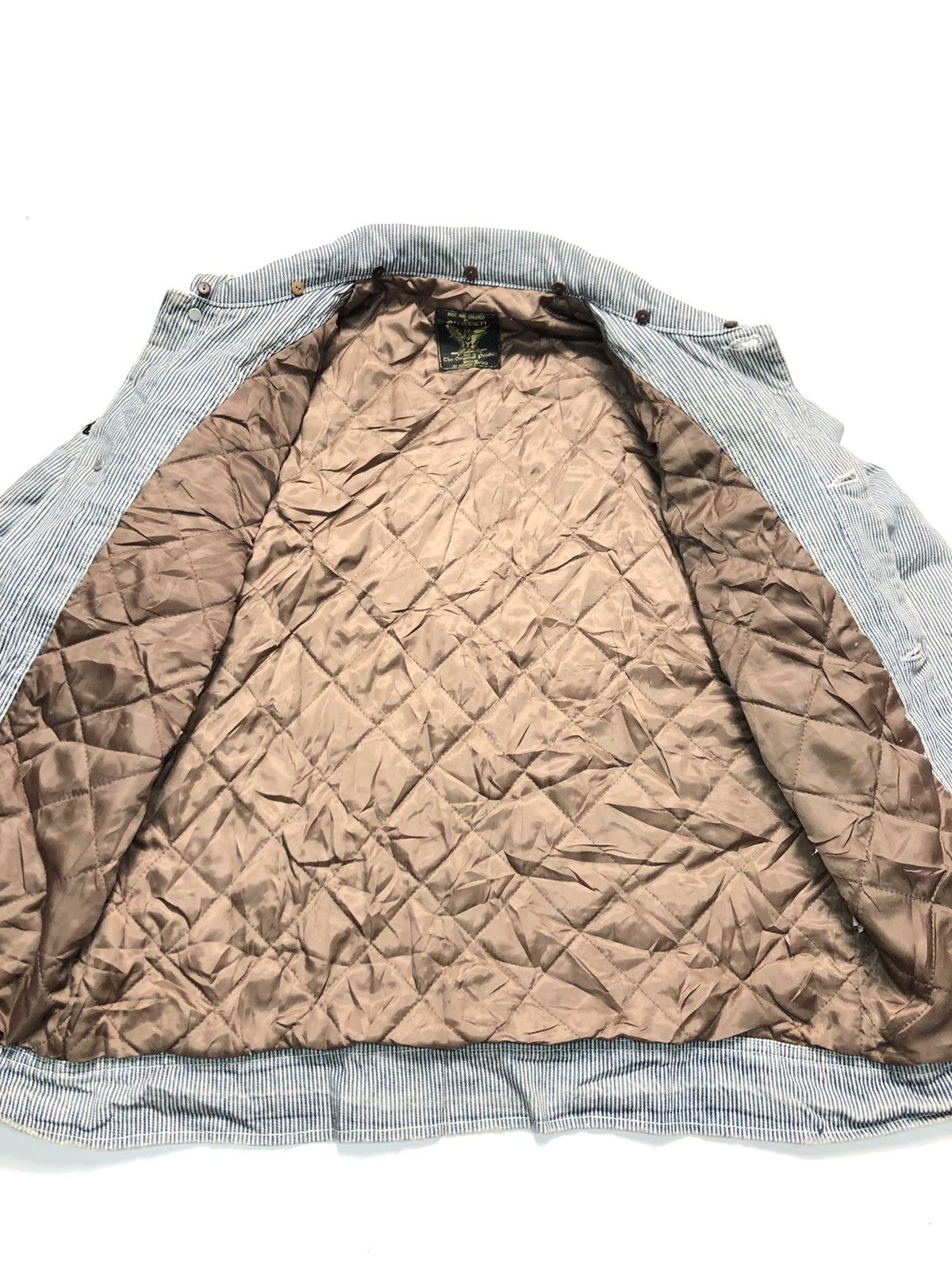 Japanese Brand BURDEN BORN TO RIDE HICKORY QUILTED INNER BUTTON JACKET Size US M / EU 48-50 / 2 - 5 Thumbnail