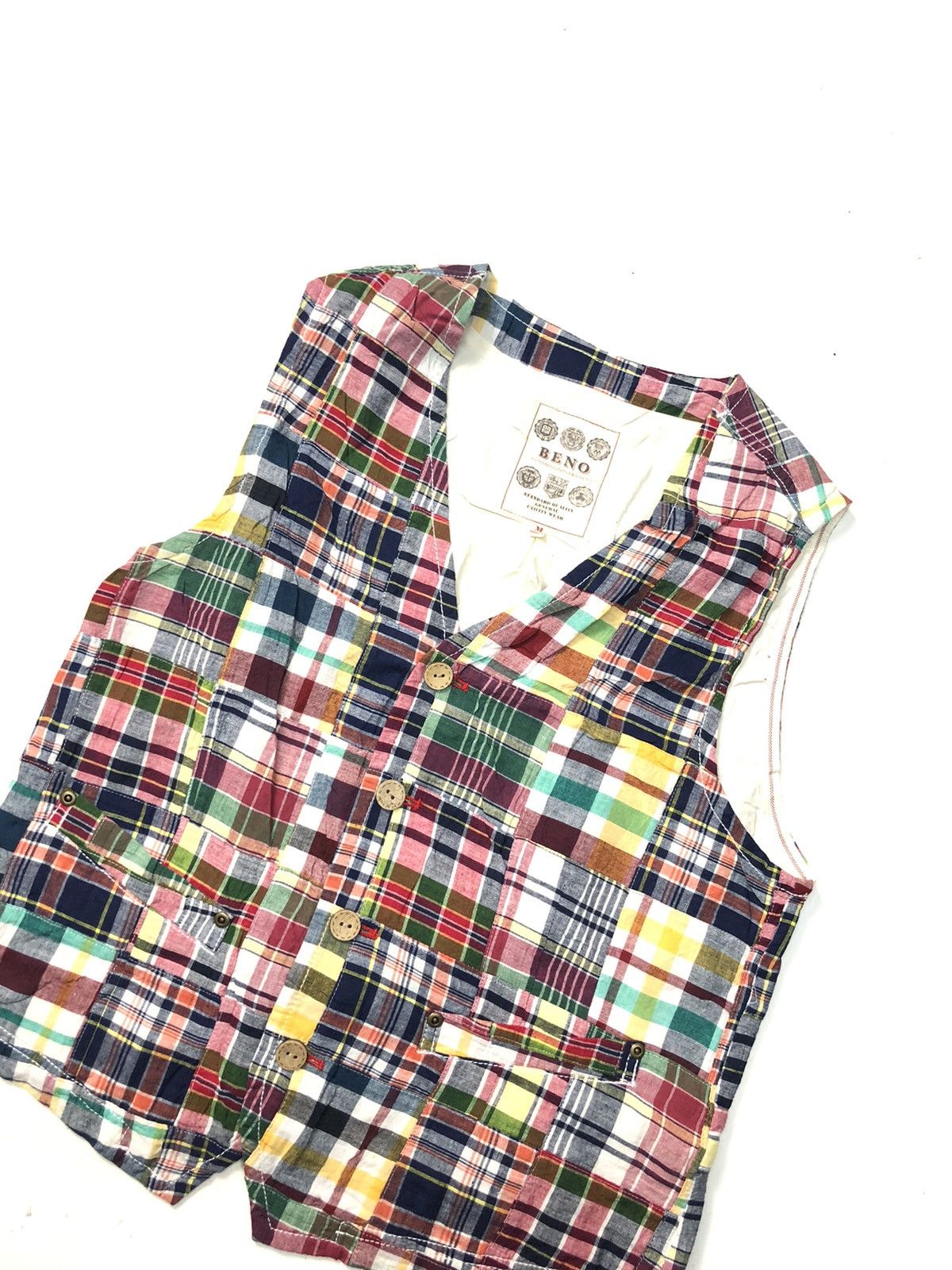 Japanese Brand BENO CLOTHING GOVERNMENT PATCH WORK VEST Size US S / EU 44-46 / 1 - 2 Thumbnail