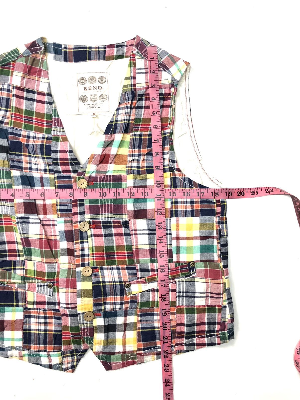 Japanese Brand BENO CLOTHING GOVERNMENT PATCH WORK VEST Size US S / EU 44-46 / 1 - 12 Thumbnail