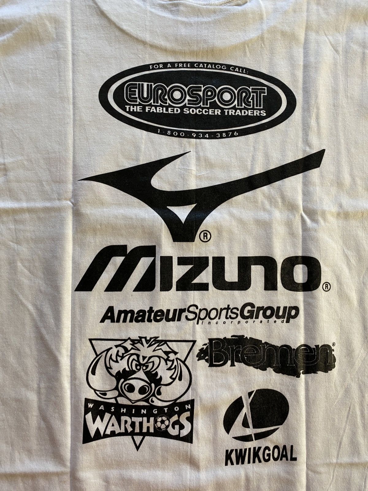 Mizuno Vintage 90’s Washington DC Warthogs Soccer Single Stitch Tee Size US S / EU 44-46 / 1 - 17 Thumbnail