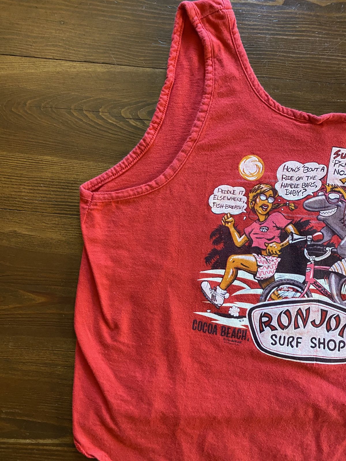 Ron Jon Surf Shop Vintage ‘86 Ron Jon Florida Cropped Front Single Stitch Tank Size US L / EU 52-54 / 3 - 7 Thumbnail