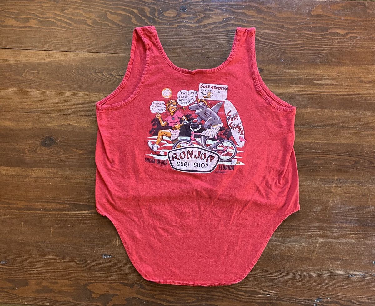 Ron Jon Surf Shop Vintage ‘86 Ron Jon Florida Cropped Front Single Stitch Tank Size US L / EU 52-54 / 3 - 2 Thumbnail