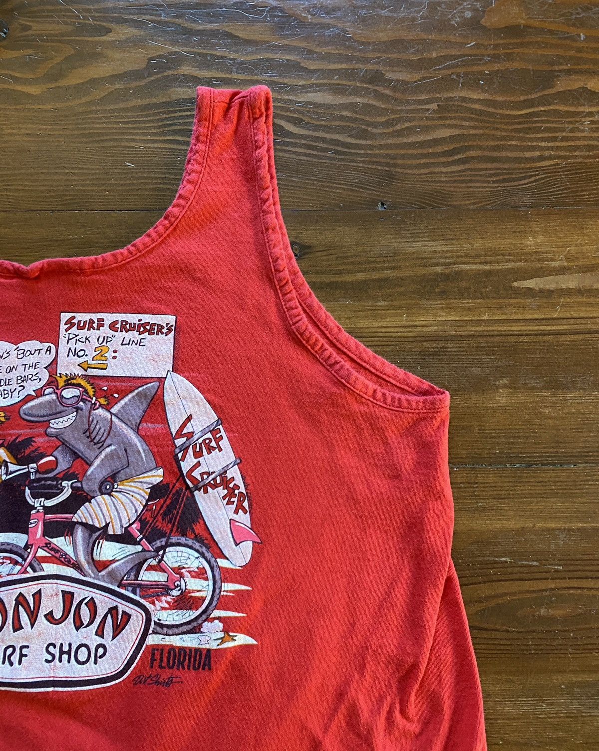Ron Jon Surf Shop Vintage ‘86 Ron Jon Florida Cropped Front Single Stitch Tank Size US L / EU 52-54 / 3 - 6 Thumbnail