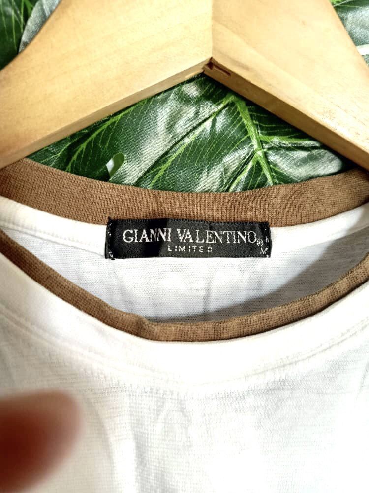 Designer × Valentino × Vintage VINTAGE GIANNI VALENTINO LIMITED STRIPE TEE Size US M / EU 48-50 / 2 - 2 Thumbnail