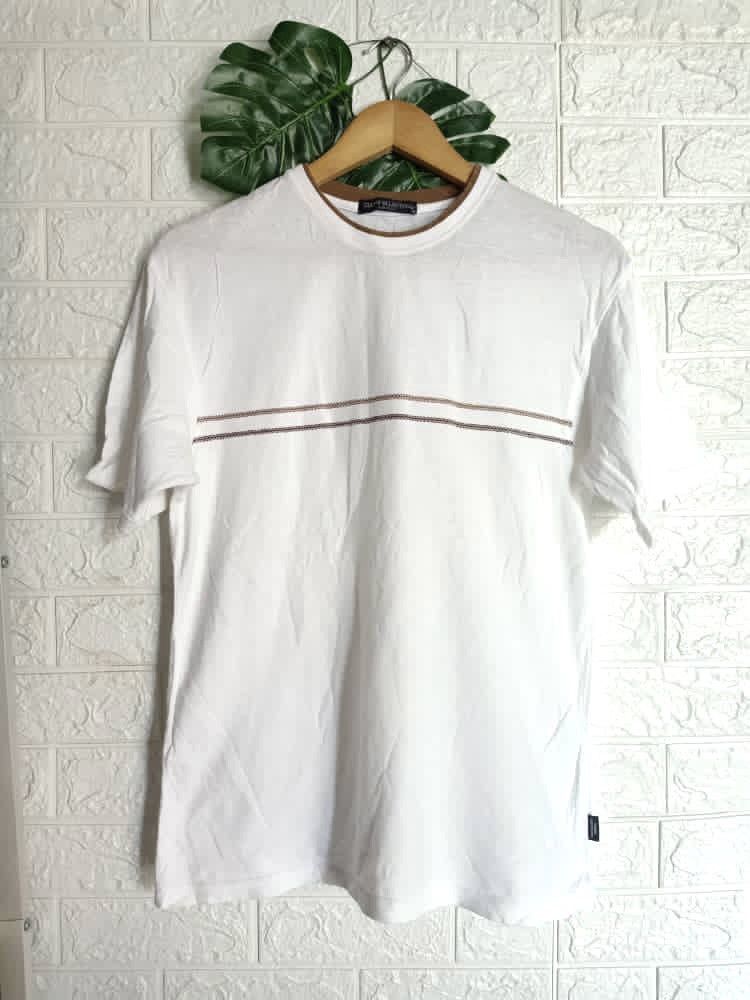 Designer × Valentino × Vintage VINTAGE GIANNI VALENTINO LIMITED STRIPE TEE Size US M / EU 48-50 / 2 - 1 Thumbnail
