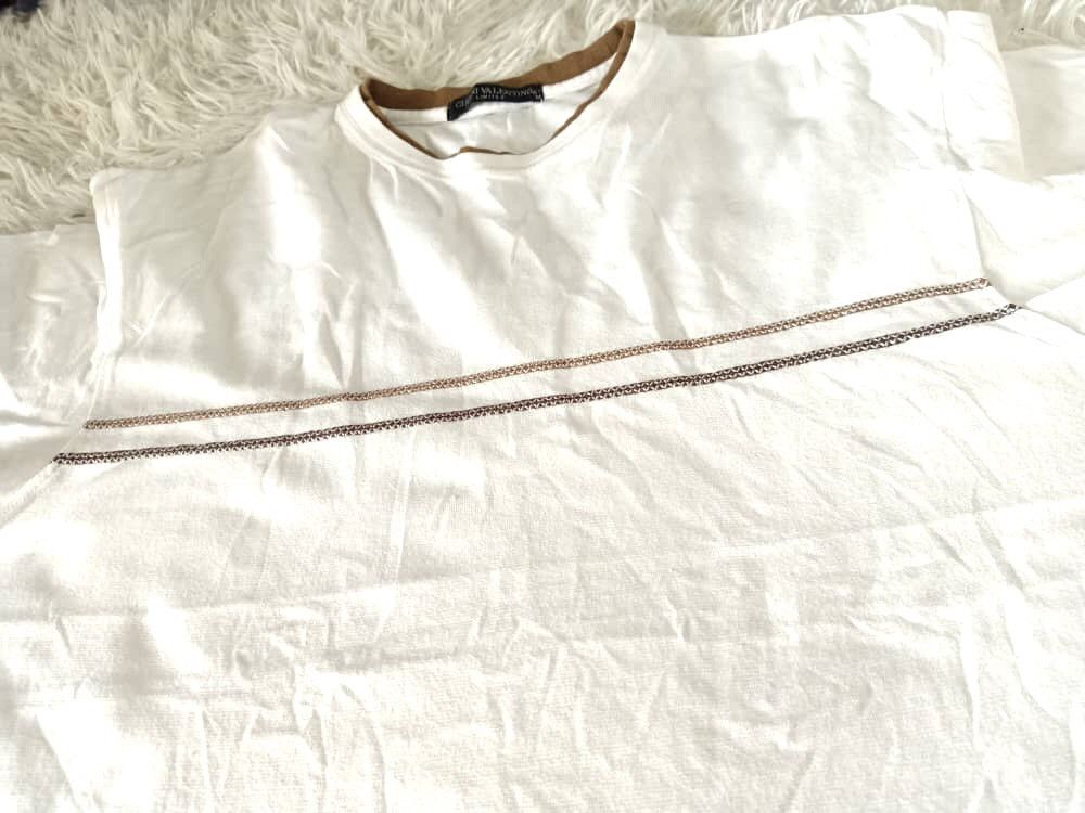 Designer × Valentino × Vintage VINTAGE GIANNI VALENTINO LIMITED STRIPE TEE Size US M / EU 48-50 / 2 - 4 Thumbnail