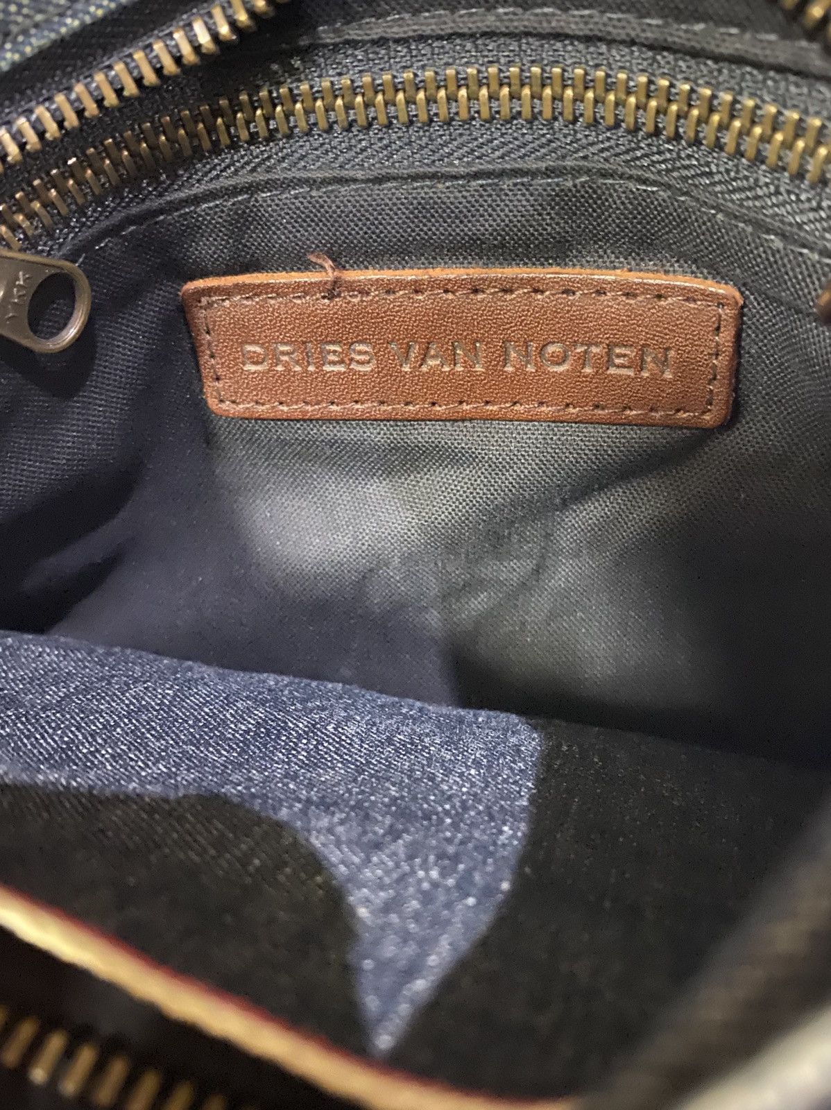 Dries Van Noten Dries van noten Denim & Leather Crossbody Bag Size ONE SIZE - 3 Thumbnail